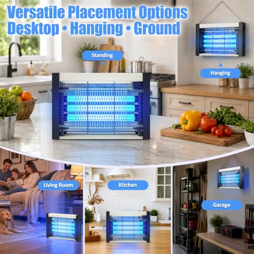 Indoor Bug Zapper, 20W Insect Killer & Mosquito Trap with UV Light