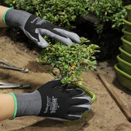 Brussel's Bonsai - Medium Nitrile-Coated Gardening Gloves, Black - size: Medium