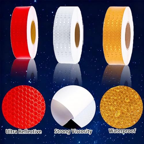 8 Rolls Reflective Tape Waterproof High-Visibility Reflective Stickers