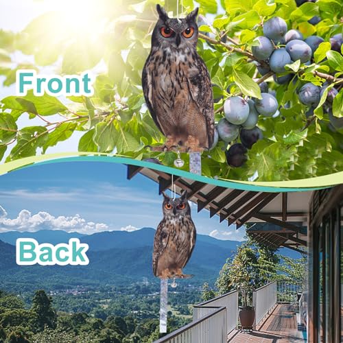 5PCS Flat Fake Owl to Scare Pigeon Woodpecker - color: Brown Owl 5pcs