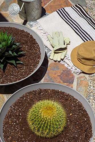Veradek Mason Series Lane Bowl - Large Outdoor Bowl Planter - color: Gray, size: 6"H x 24"DIA