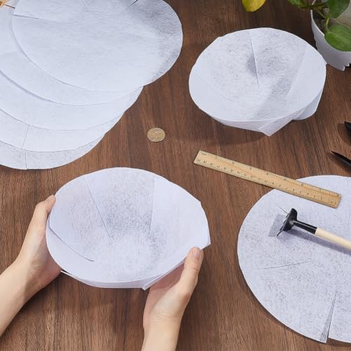 BENECREAT 8Pcs Self Watering Hanging Basket Liner, 10.7Inch Non Woven Water Storing Liners, Round Water Absorbing Mat for Coco Liners Plant Pot - size: 10.7Inch