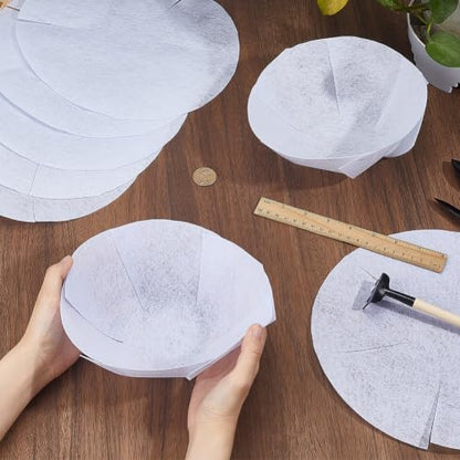 BENECREAT 8Pcs Self Watering Hanging Basket Liner, 10.7Inch Non Woven Water Storing Liners, Round Water Absorbing Mat for Coco Liners Plant Pot - size: 10.7Inch