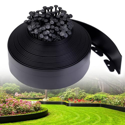 Landscape Edging, 4IN x 66FT Plastic Garden Edging Borders - size: 4IN x 66FT