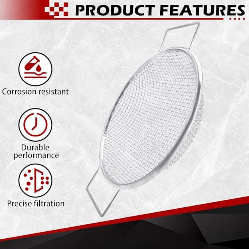 Round Soil Sifter (1/4-inch Mesh) Stainless Steel with Handle