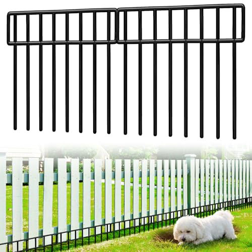 42.5FT No Dig Fence Panels - 30 Pack Garden Fence Animal Barrier Rustproof Metal Dog Fence Panels for Yard, Anti Digging Barrier Garden Edging Border Fencing for Outdoor, Yard, Rabbit - size: 30 Pack,41.8Ft