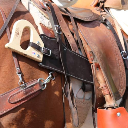 Fanno Curved Trail Pack Saw with Handmade Leather Scabbard, 19" Cutting Edge, Saddle Mounted Hand Saw for Horse Packing, Trail Riding, Hunting, ATV & UTV - size: 19"