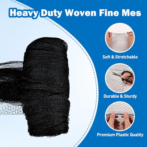 Pond Netting, 15x20FT Heavy Duty, Extra Strong Rip Proof Mesh with Reinforced Edges, Garden Net for Koi Fish Pond Protection from Raccoons, Herons, Leaves, UV Resistant & No-Sag Design - size: 15*20ft