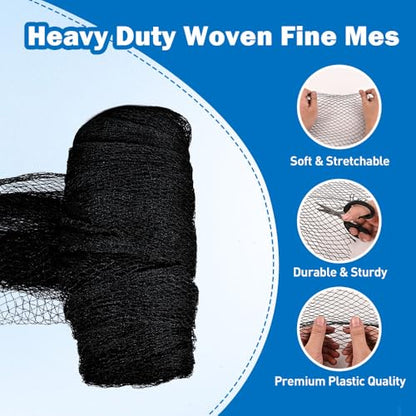 Pond Netting, 15x20FT Heavy Duty, Extra Strong Rip Proof Mesh with Reinforced Edges, Garden Net for Koi Fish Pond Protection from Raccoons, Herons, Leaves, UV Resistant & No-Sag Design - size: 15*20ft