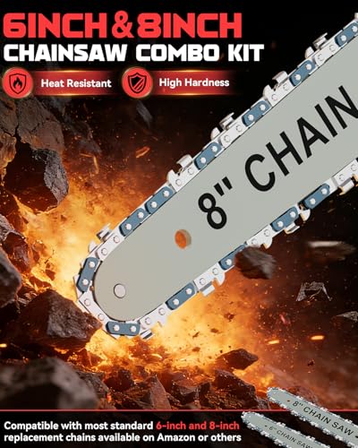 Ecarke Electric Mini Chainsaw Compatible with Milwaukee 18V - color: Red, size: 8 Inch & 6 Inch