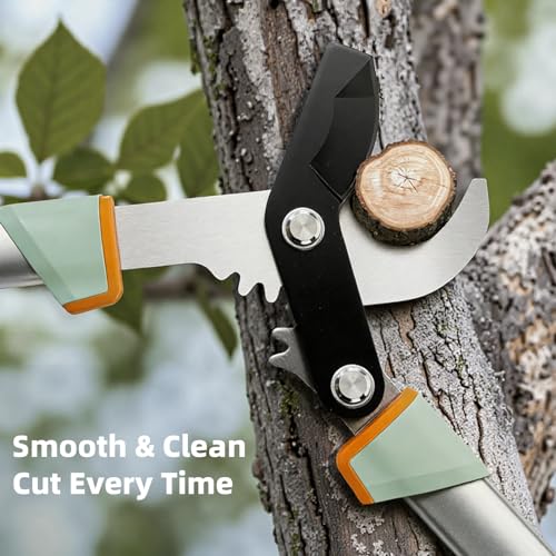 PrunePro® Loppers for Tree Trimming Stainless Steel Branch Cutter Heavy Duty Bypass Tree Pruner Rust Resistant Sharp Blade Up to 2" Tree Limb Trimmer for Gardening