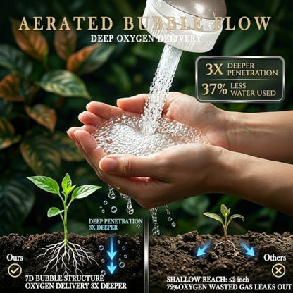 Garden Hose Nozzle Heavy Duty Metal Water Hose Sprayer - color: Beige