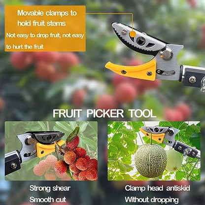 4.6-10 Ft Telescoping Tree Pruner, Long Reach Pole Saw Branch Trimmer