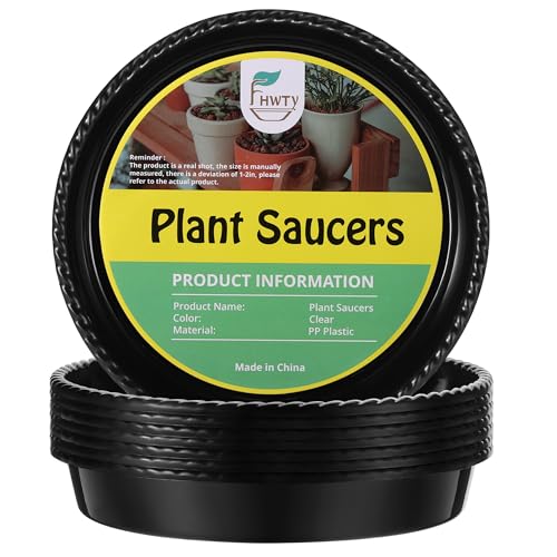 8 Pack of 5'' Plant Saucer Drip Trays, Plant Tray for Indoor and Outdoor Plants, Thicker & Sturdier & Durable Plastic Plant Saucers Plant Accessories Indoor Black - color: Black, size: 5"