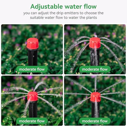 50pcs Adjustable Drip Irrigation Emitters: Garden Drippers for 1/4" Tubing - size: 50pcs Drip Emitters