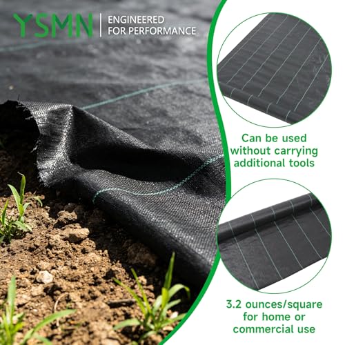 Weed Barrier Fabric Planting Cover - 3 x 100 FT Heavy Duty Landscape Fabric Ground Cover Block for Outdoor Planting - size: 3 x 100 FT