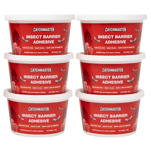 Catchmaster Tree Banding Insect Barrier 6Pk, 15oz Pails, Lanternfly & Ant Traps, Outdoor Adhesive Crawling Insect Trap to Protect Trees, Fruit & Plants - size: 6 Tubs