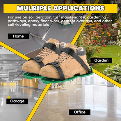Lawn Aerator Shoes with 1.1''Spikes - color: Green