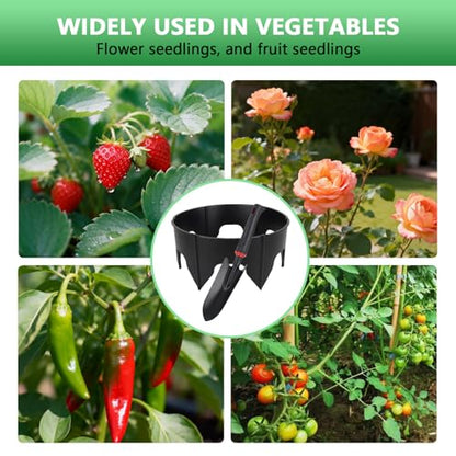 48PCS Planting Grow Rings with Shovel Black Garden Rings for Plants