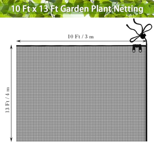 FONUNO Fruit Tree Netting with Zipper Birds Netting for Fruit Trees, Black - color: Black, size: 10 x 13 feet - 1 Pack