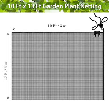 FONUNO Fruit Tree Netting with Zipper Birds Netting for Fruit Trees, Black - color: Black, size: 10 x 13 feet - 1 Pack