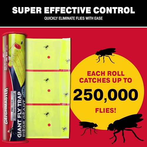 Catchmaster Giant Fly Glue Trap 1pk, 30ft Sticky Fly Paper Roll Outdoor