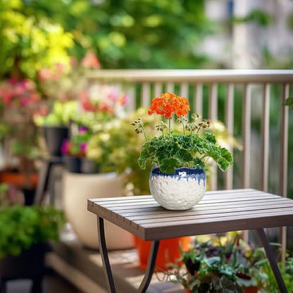 4 Inch Plant Pots, Ceramic Pots for Plants, Beige-Blue - color: Beige-blue, size: 4.5 Inch