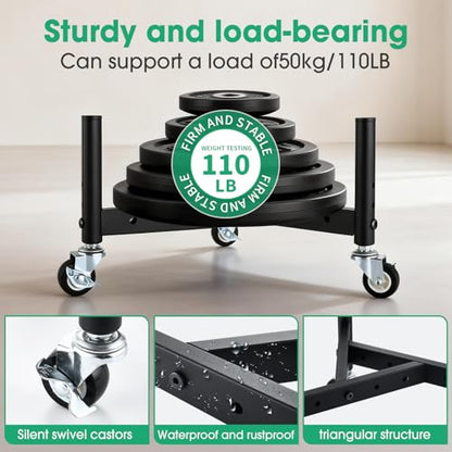 Adjustable Plant Caddy Heavy Duty Rolling Plant Stand with Wheels