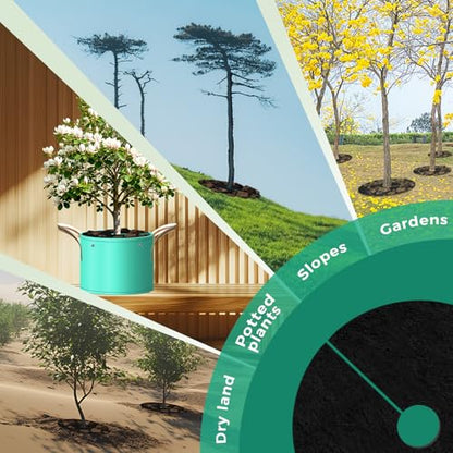32.3 Inch 2 Pack Non-Woven Tree Mulch Ring for Weed Controlling - size: 32.28 inch
