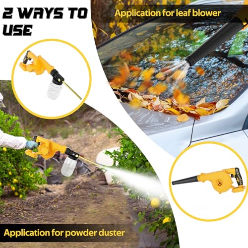 Rozlchar Electric Diatomaceous Earth Duster Compatible for DeWALT 20V - color: Yellow