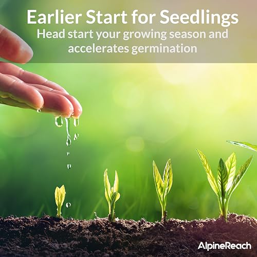AlpineReach Plant Covers Frost & Sun Protection 10 x 30 ft - Thick 1.2 oz/yd² Freeze Blanket to Low 28 °F Temperatures Floating Row, Garden Fabric Material, Protect in Winter Cold, Gardening Down - size: 10ft x 30ft