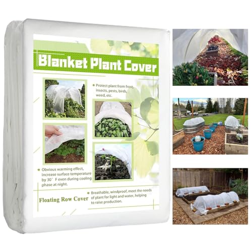 Frost Cloth Plant Freeze Protection, 10x30 Ft Floating Row Cover - size: 10x30 FT