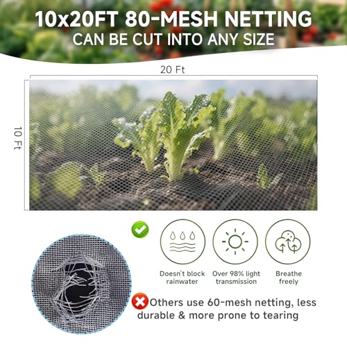36pcs Garden Hoops for Raised Beds with Garden Netting, Clips
