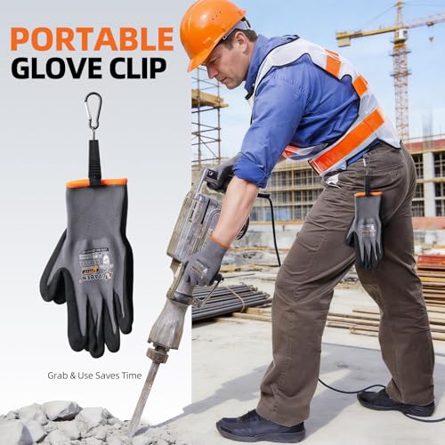 7 Pairs Safety Work Gloves Seamless Nylon Knit MicroFoam Nitrile Coated - size: Large, style: 7 Pairs,red