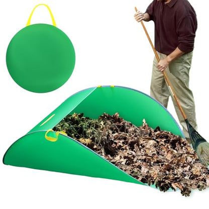 UQM Leaf Collector, Portable Pop Up Leaf Bags, Foldable Leaf Pick Up Tools - color: Green-Standard capacity
