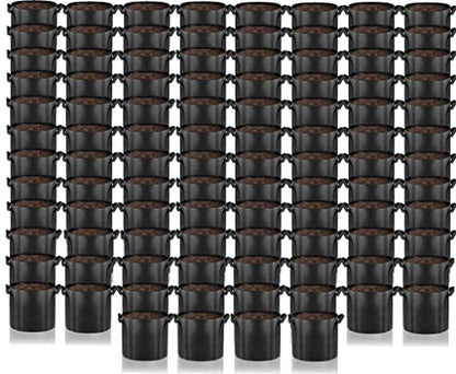 Gardenera Bulk Aeration Planters - 100-Pack 2 Gallon Fabric Grow Bags with Handles, Suitable for Growing Trees, Shrubs, and Perennials - color: 100-pack, size: 2 Gallons