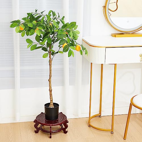 Geetery 2 Pcs 4–12 in Oriental Wooden Plant Stand Indoor Vase Stand, 10 in - size: 10 in