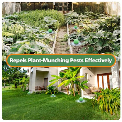 Rabbit Repellent Outdoor,20 Pack Natural Peppermint Oil Rabbit Repellent - color: Green-rabbit