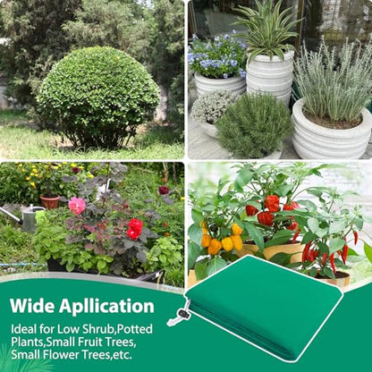 4 Pack Shrub Plant Covers Freeze Protection for Winter, 23.6"X39.4", Green - size: 4PCS-23.6" X 39.4"