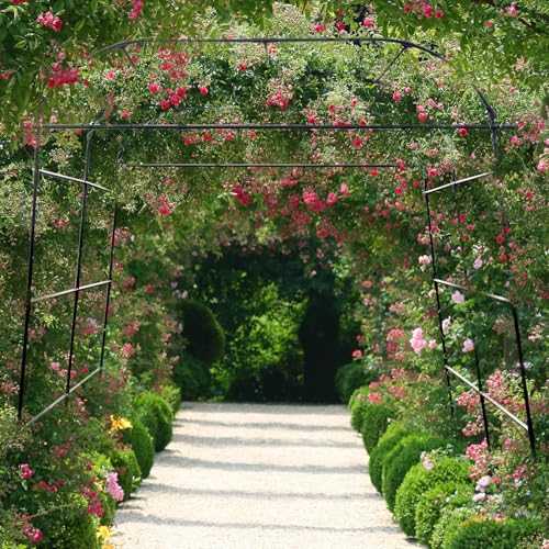 Garden Arch Trellis for Climbing Plants,71x75x87in Black - size: 82.6 x 71 x 63.7 in, U Frame, Black