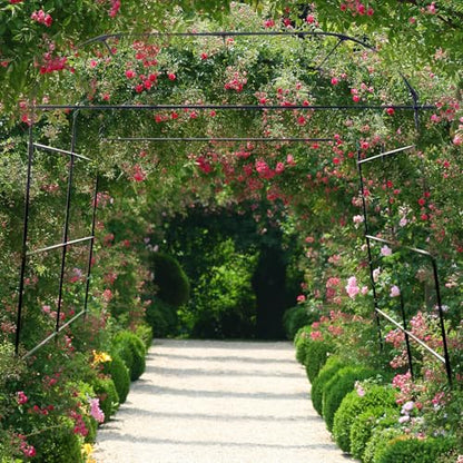 Garden Arch Trellis for Climbing Plants,71x75x87in Black - size: 82.6 x 71 x 63.7 in, U Frame, Black