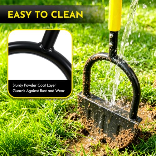 Half Moon Edger Lawn Tool with Wide Footplate & V-Shaped Saw-Tooth