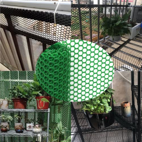 Upgraded Heavy Duty Plastic Chicken Wire Green Zip Ties Poultry Fence - color: Green