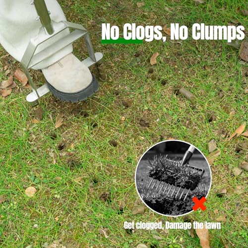 Manual Core Aerator Lawn Tool, Stainless Steel Lawn Aerator Tool