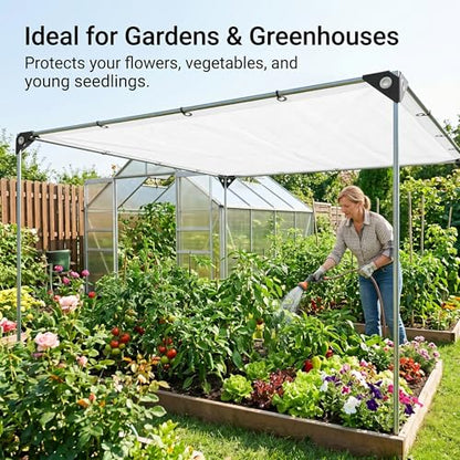 White Plant Sun Protection Net with Zip Ties,White Shade Cloth for Garden with Reinforced, Plant Shade Nylon Cloth Grommets for Greenhouse Plants Patio (3 * 3m) - color: 3*3m