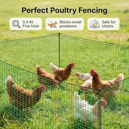 Plastic Garden Fence 4x30 FT, 0.4" Mesh Deer Fence Roll - size: 4' x 30'