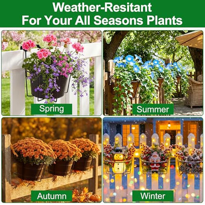 Hanging Railing Planter, Fit 1.5” to 4.5” Rail Fence Deck, 3 Pack