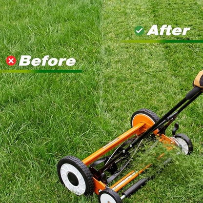 Walensee 18-Inch Manual Lawn Mower, 5-Blade Push Reel, 9 Heights - size: 18-Inch No Catcher
