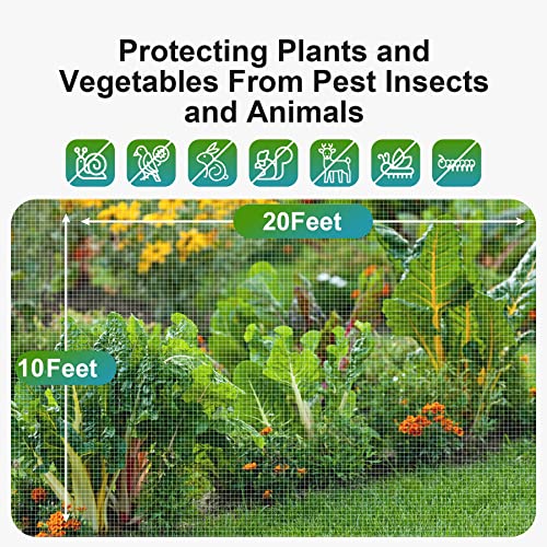 Garden Netting Pest Barrier: 10'x20' Fine Bug Netting - size: 10'x20'