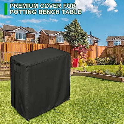 32 Inch Outdoor Potting Bench Cover for Patio Garden Cabinet with Storage
